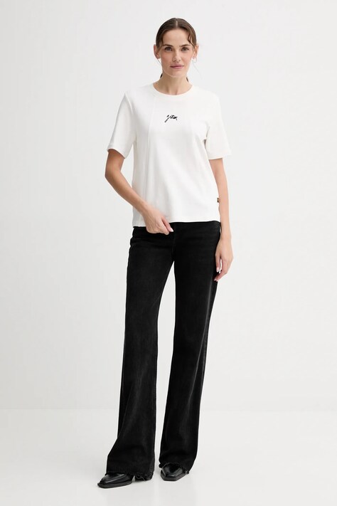 G-Star tricou din bumbac culoarea bej, D26907.D976