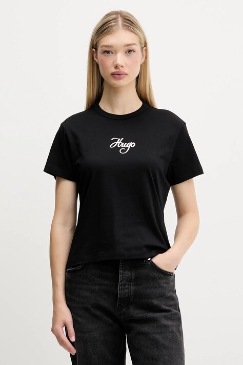 HUGO tricou din bumbac culoarea negru, 50550117