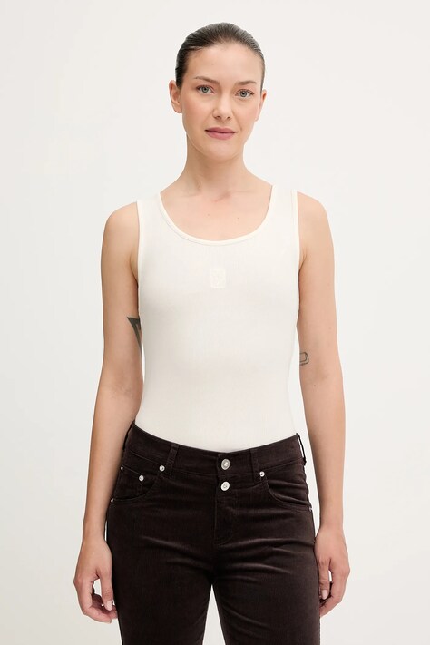 Marc O'Polo top culoarea bej, 508218150085
