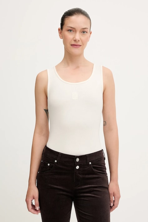 Marc O'Polo top damski kolor beżowy 508218150085