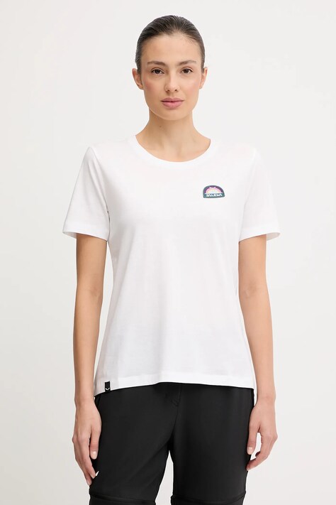 Salewa t-shirt Eagle Anniversary damski kolor biały 00.0000029203