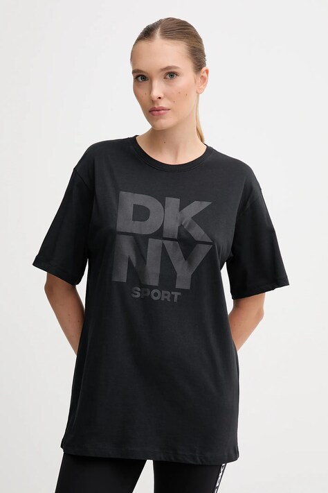 Dkny t-shirt bawełniany damski kolor czarny DP5T1470