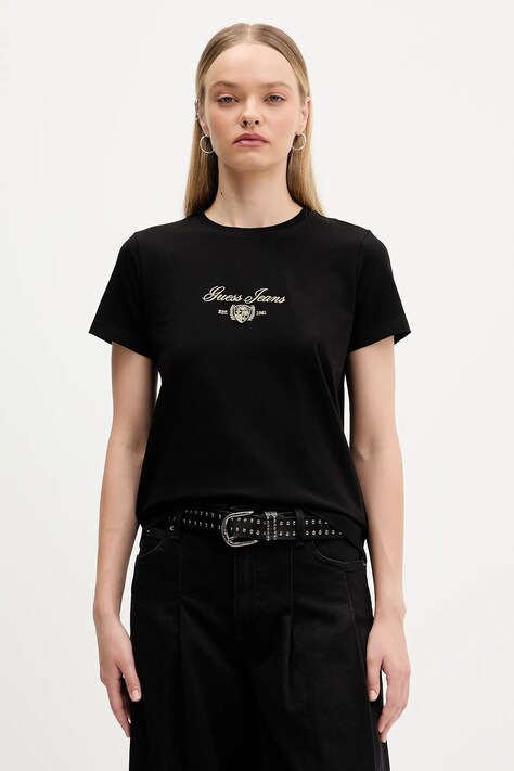 Guess Jeans t-shirt damski kolor czarny W5BI09 J1314