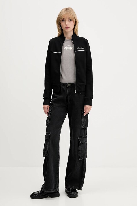 Bavlněné tričko Guess Jeans dámské, šedá barva, W5BI47 KCTX1