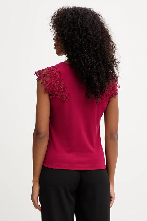 Morgan tricou din bumbac culoarea roșu, DFLOWER