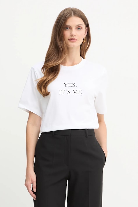 Хлопковая футболка Victoria Beckham цвет белый 1425JTS006986A