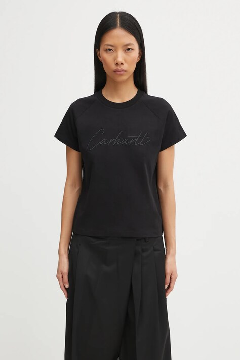 Carhartt WIP t-shirt bawełniany W' S/S Ray T-Shirt damski kolor czarny I035529.89XX