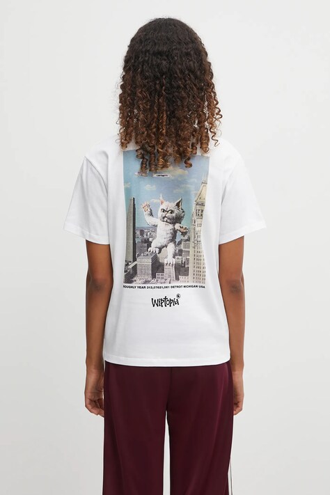 Carhartt WIP cotton t-shirt W'' S/S Wiptopia T-Shirt white color I035496.02XX