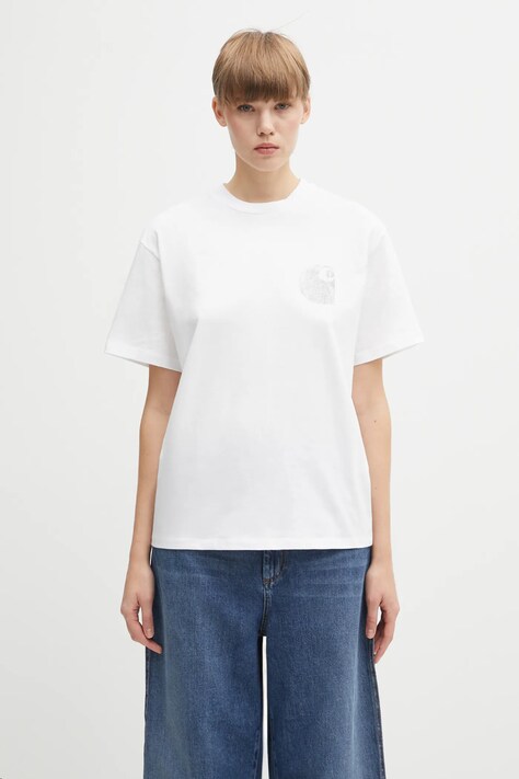 Carhartt WIP t-shirt bawełniany W' S/S Okniceok T-Shirt damski kolor biały I035507.02XX