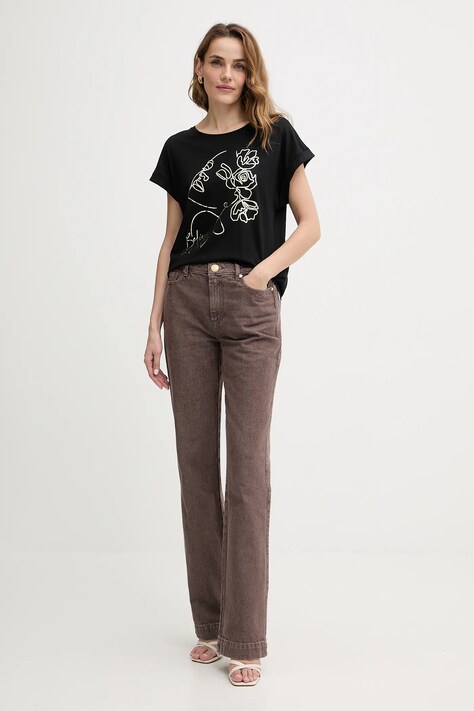 Morgan t-shirt damski kolor czarny DSUCCES