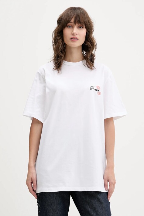 Rotate t-shirt bawełniany damski kolor biały 114745400