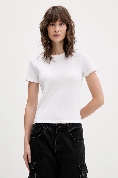 Μπλουζάκι Hollister Co. χρώμα: άσπρο, KI339-5073-100
