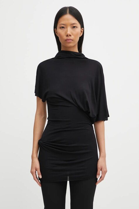 Rick Owens Lilies bluzka Lilith damska kolor czarny gładka LI02E3205.RV