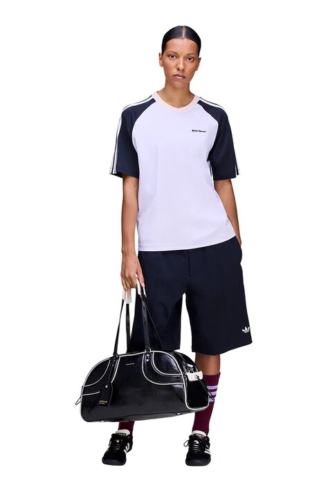 Bavlněné tričko adidas Originals Wb Cali Tee dámské, fialová barva, KD0337