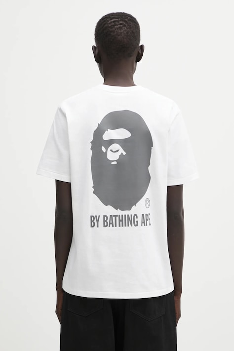 A Bathing Ape t-shirt bawełniany Ape Head One Point damski kolor biały 001TEL302070L