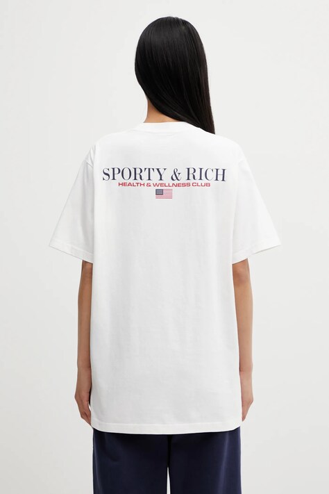 Sporty & Rich t-shirt bawełniany Nautical damski kolor beżowy TO04363177WH01