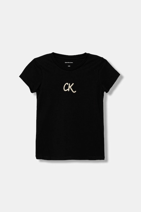 Дитяча бавовняна футболка Calvin Klein Jeans колір чорний IG0IG02972
