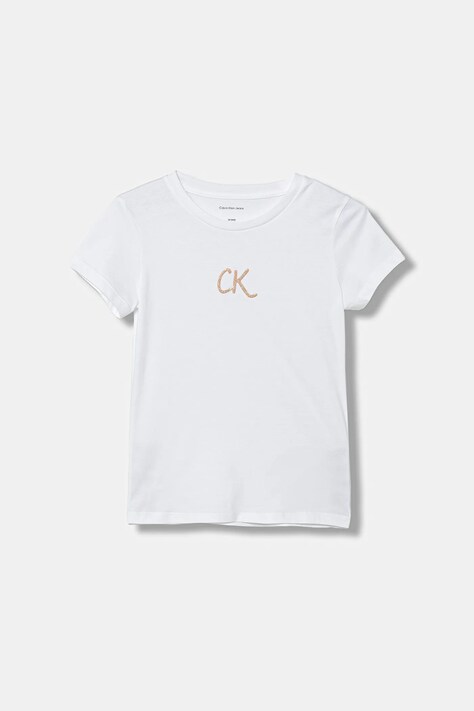 Calvin Klein Jeans t-shirt bawełniany dziecięcy kolor biały IG0IG02972