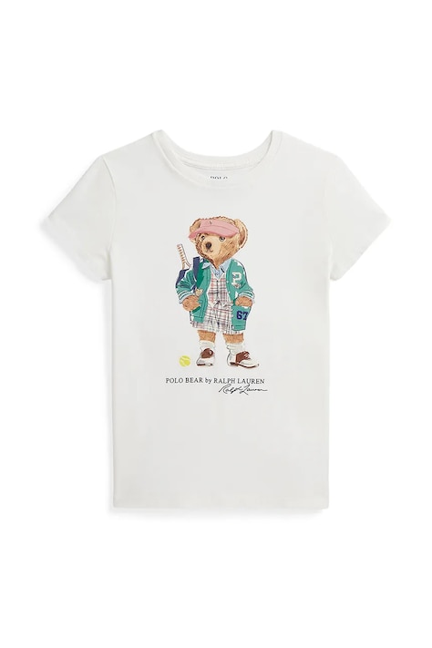 Βαμβακερό μπλουζάκι Polo Ralph Lauren χρώμα: άσπρο, 313971122002