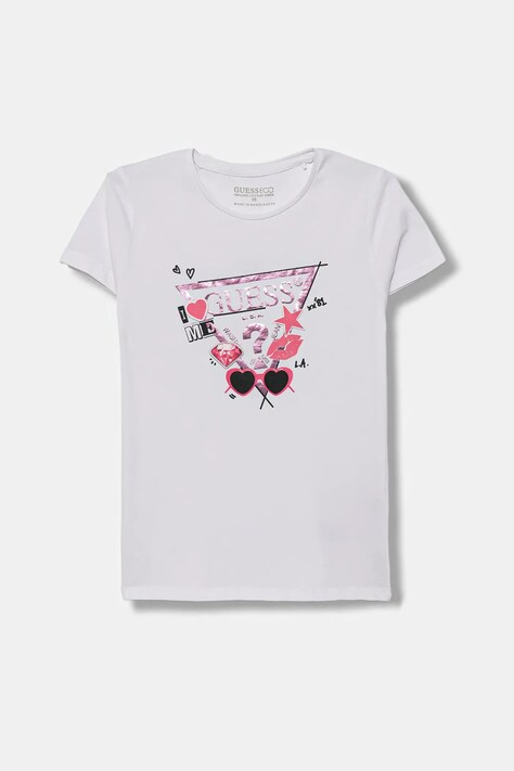 Guess t-shirt dziecięcy kolor biały J5YI00 K6YW4