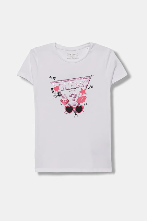 Детска тениска Guess в бяло J5YI00 K6YW4