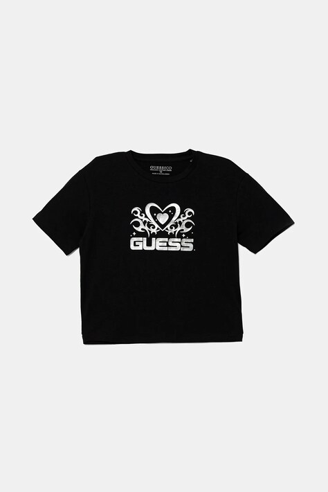 Guess t-shirt dziecięcy kolor czarny J5YI02 K6YW4