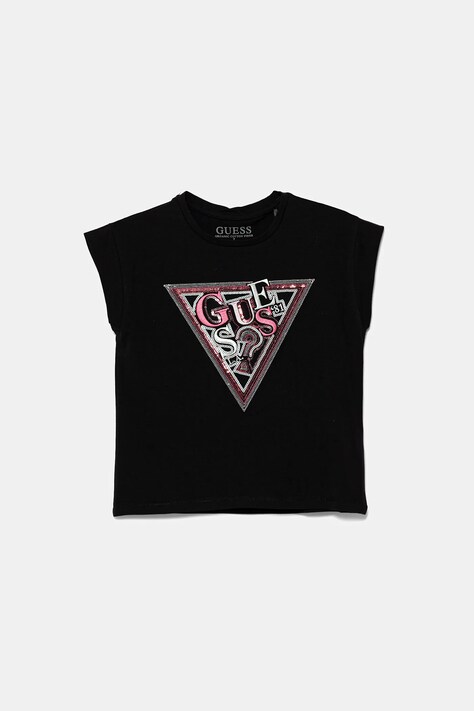Guess tricou copii culoarea negru, J5YI04 K6YW4