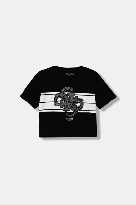Guess t-shirt dziecięcy kolor czarny J5YI09 K6YW4