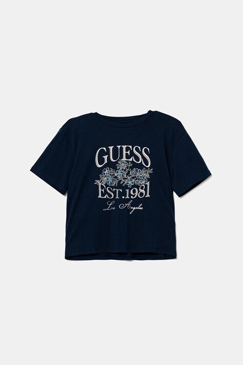 Guess t-shirt dziecięcy kolor granatowy J5YI19 K6YW4