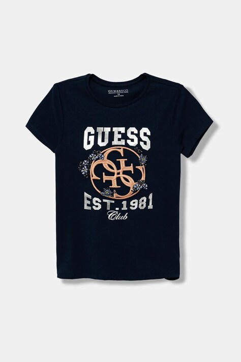 Guess t-shirt dziecięcy kolor granatowy J5YI25 K6YW4