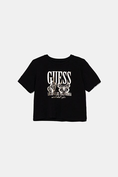Guess t-shirt dziecięcy kolor czarny J5YI31 K6YW4