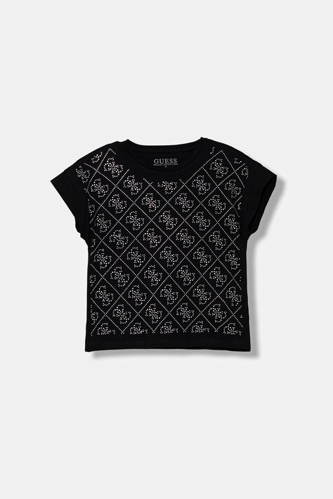 Guess t-shirt dziecięcy kolor czarny J5YI37 K6YW4