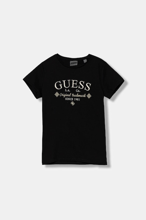 Дитяча бавовняна футболка Guess колір чорний J5YI40 I3Z14