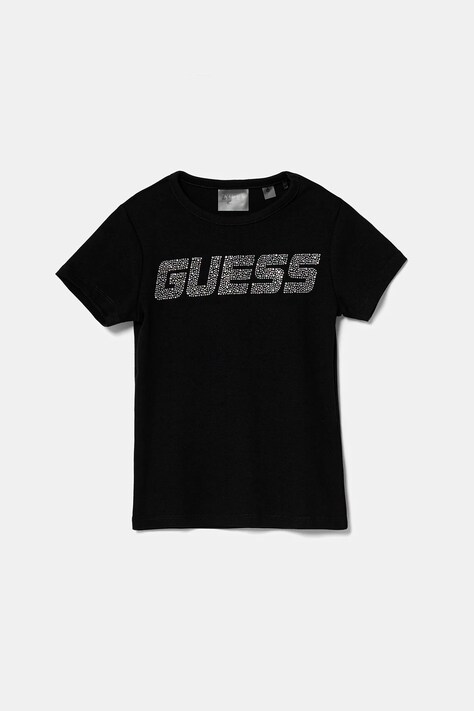 Guess tricou copii culoarea negru, J5YI42 KCIV1