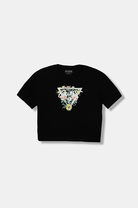Guess t-shirt dziecięcy kolor czarny J5YI45 K6YW4