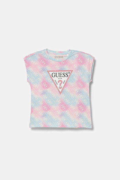 Guess t-shirt dziecięcy kolor różowy K5YI02 K6YW4
