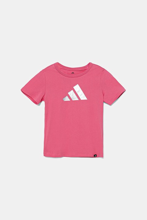 adidas t-shirt bawełniany dziecięcy kolor różowy JV5261