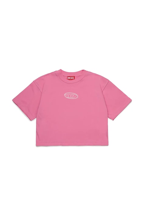 Dětské bavlněné tričko Diesel TIXAN T-SHIRT růžová barva, J02428