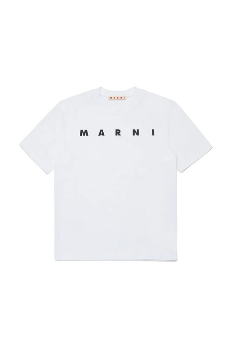 Marni t-shirt bawełniany dziecięcy MT290F T-SHIRT kolor biały M01601