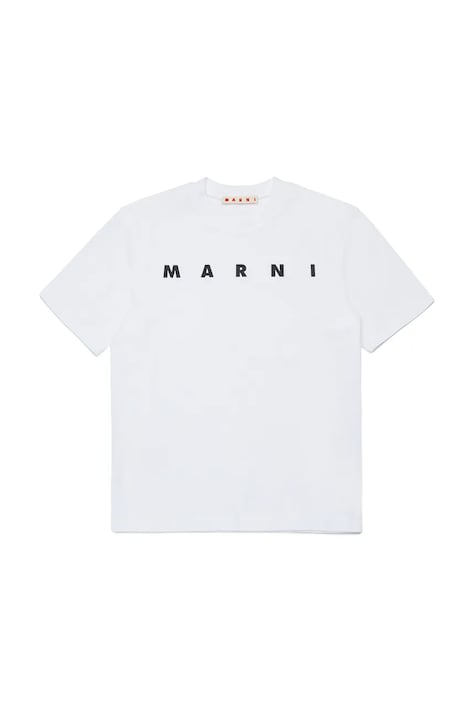 Marni t-shirt bawełniany dziecięcy MT290F T-SHIRT kolor biały M01601