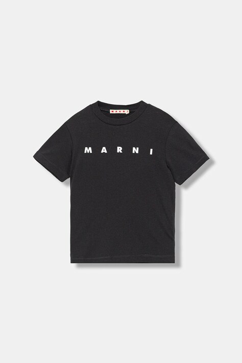 Detské bavlnené tričko Marni MT290F T-SHIRT čierna farba, M01601