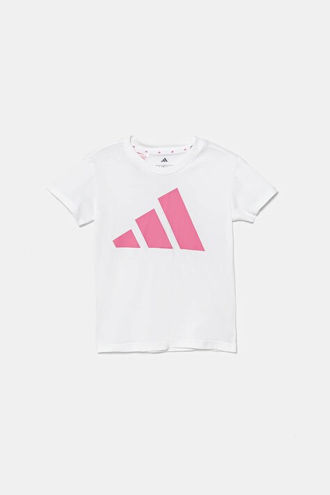 Детская хлопковая футболка adidas цвет белый JW2383