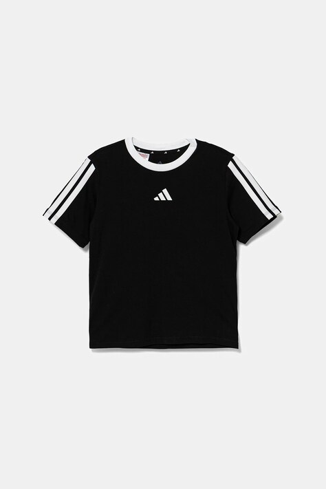 Dětské bavlněné tričko adidas černá barva, JW8627