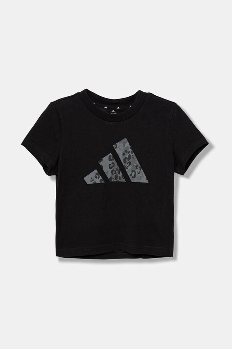 adidas t-shirt bawełniany dziecięcy kolor czarny KC5448