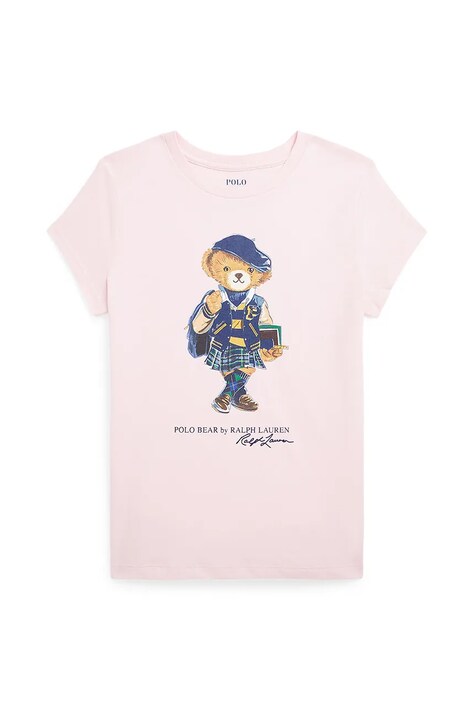 Dječja pamučna majica kratkih rukava Polo Ralph Lauren boja: ružičasta, 313961230001