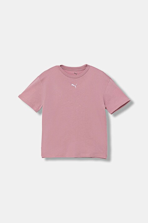 Puma t-shirt bawełniany dziecięcy ESS Boxy Tee G kolor różowy 685131