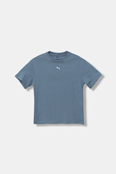 Puma t-shirt bawełniany dziecięcy ESS Boxy Tee G kolor niebieski 685131