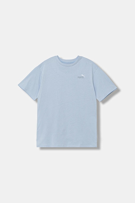 Puma t-shirt bawełniany dziecięcy ESS 2 COLOR Small No. 1 Logo Relaxed Tee kolor niebieski 689101