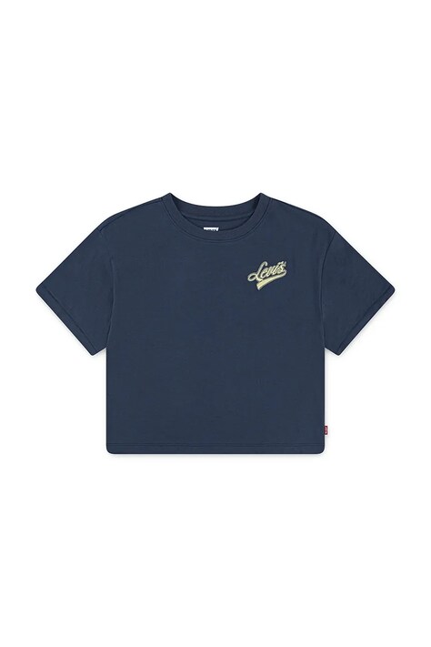Levi's tricou de bumbac pentru copii BOXY MEET AND GREET culoarea bleumarin, 4EN561