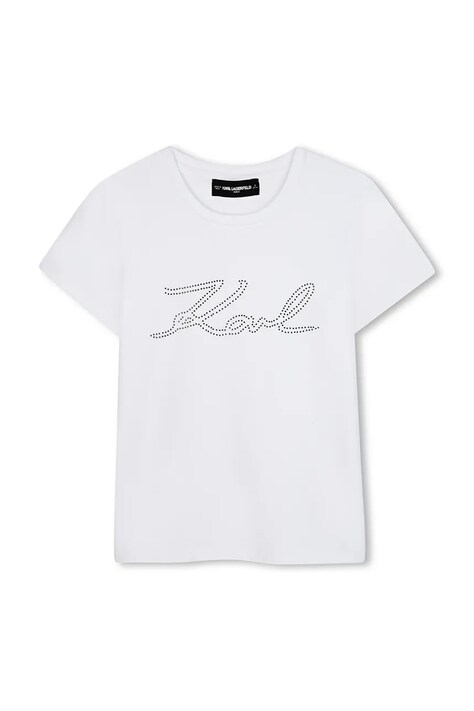 Karl Lagerfeld t-shirt dziecięcy kolor biały Z30941